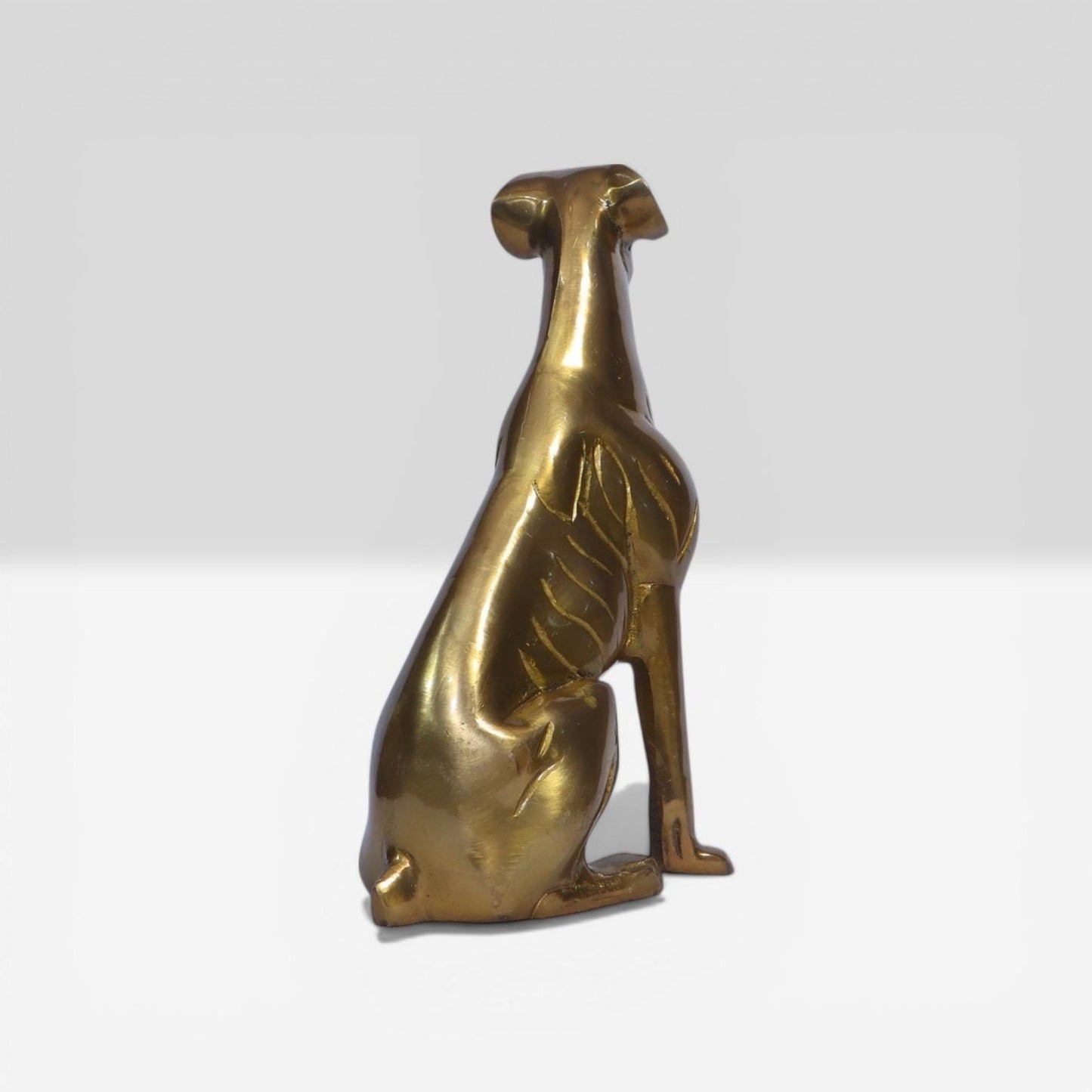 Handmade Golden Hound Elegance, Brass Canine Antique Dog sculpture, Rustic Luxury Interior Styling Figurine, Collectible Heritage Animalful.