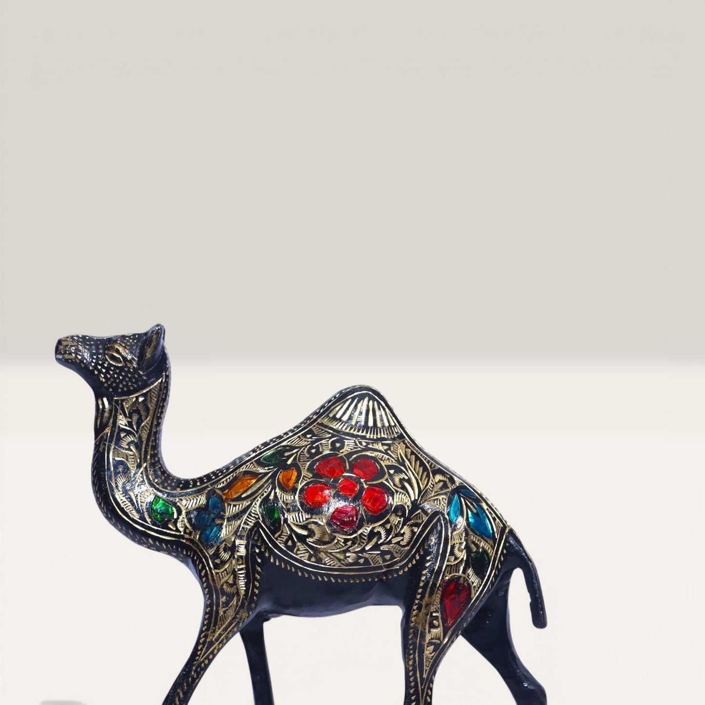 High-grade Brass Camel Sculpture, Handcrafted Heritage Artistry Luxury Decor, Royale Antique Tone Statue, Intricate Engravings Figurine.