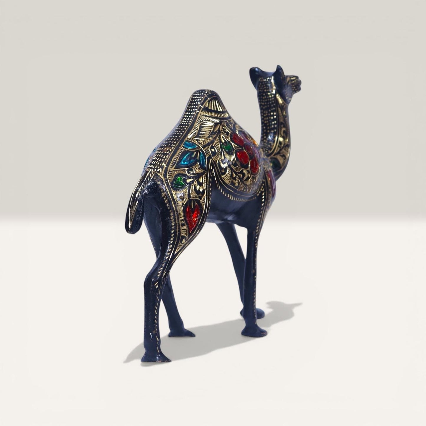 High-grade Brass Camel Sculpture, Handcrafted Heritage Artistry Luxury Decor, Royale Antique Tone Statue, Intricate Engravings Figurine.