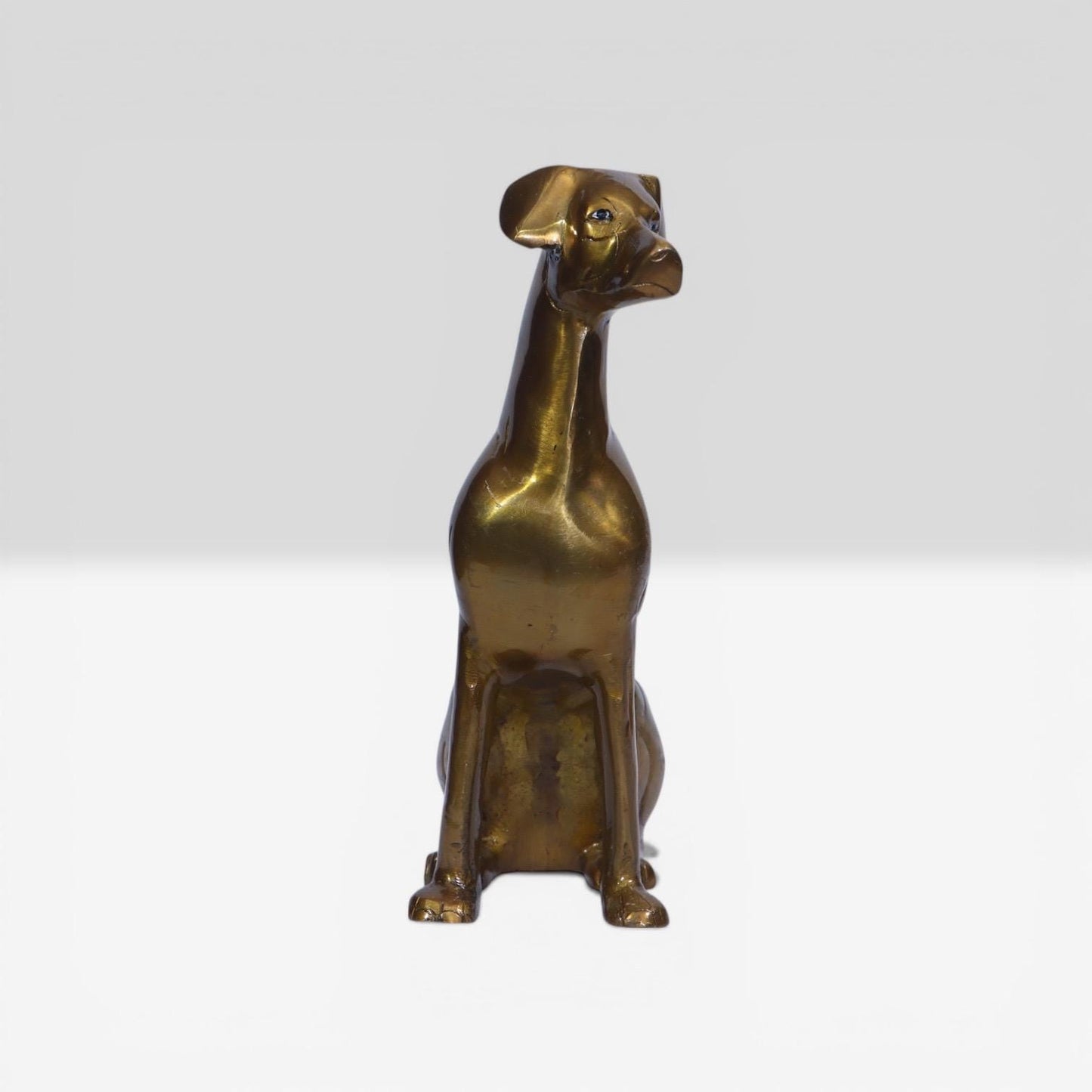 Handmade Golden Hound Elegance, Brass Canine Antique Dog sculpture, Rustic Luxury Interior Styling Figurine, Collectible Heritage Animalful.