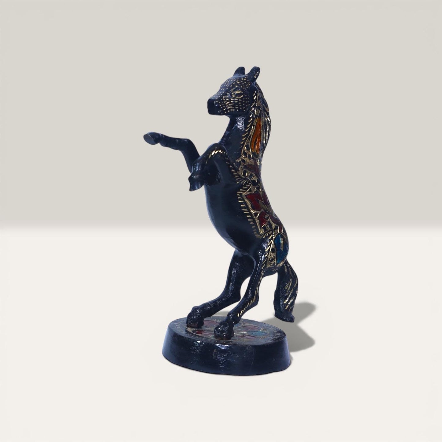 Handmade Brass Rearing Horse Statue, Collectible Vintage Antique Home Decor, Handcarved Traditional Metal Art, Luxury Symbol sculpture.