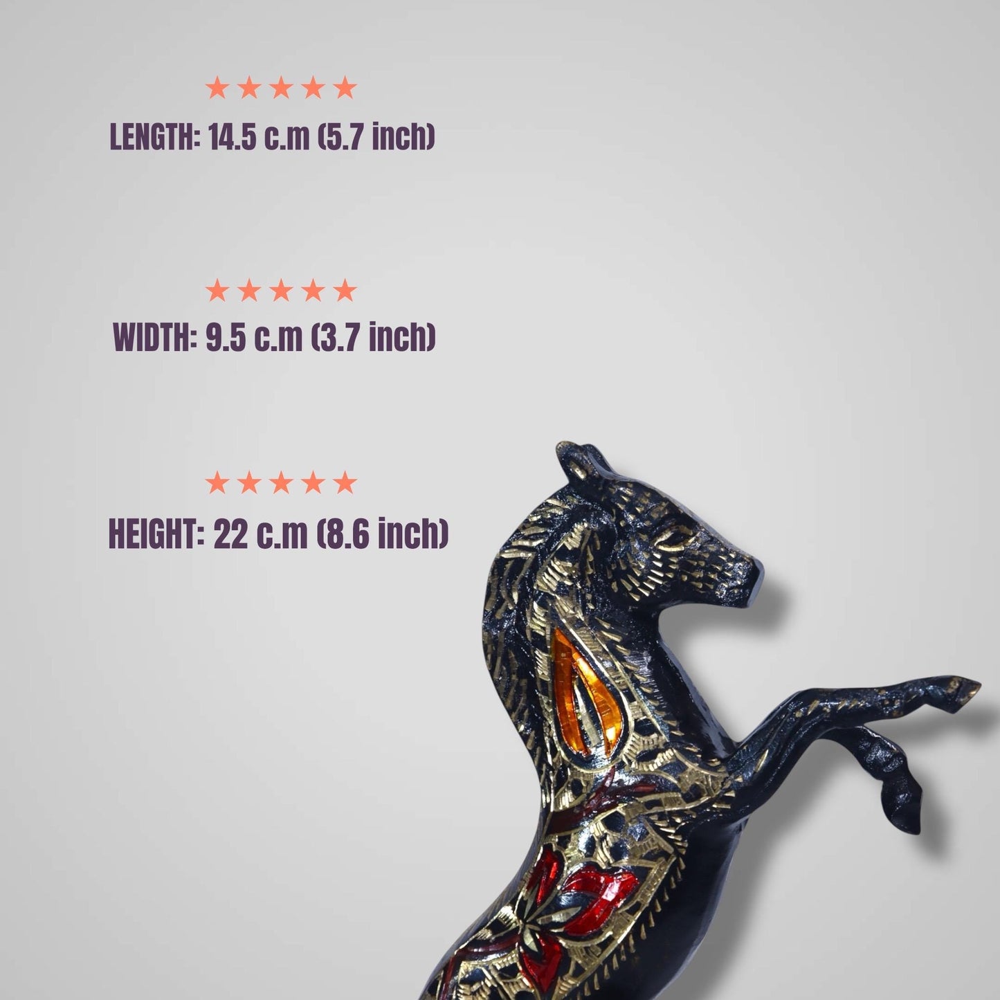 Handmade Brass Rearing Horse Statue, Collectible Vintage Antique Home Decor, Handcarved Traditional Metal Art, Luxury Symbol sculpture.