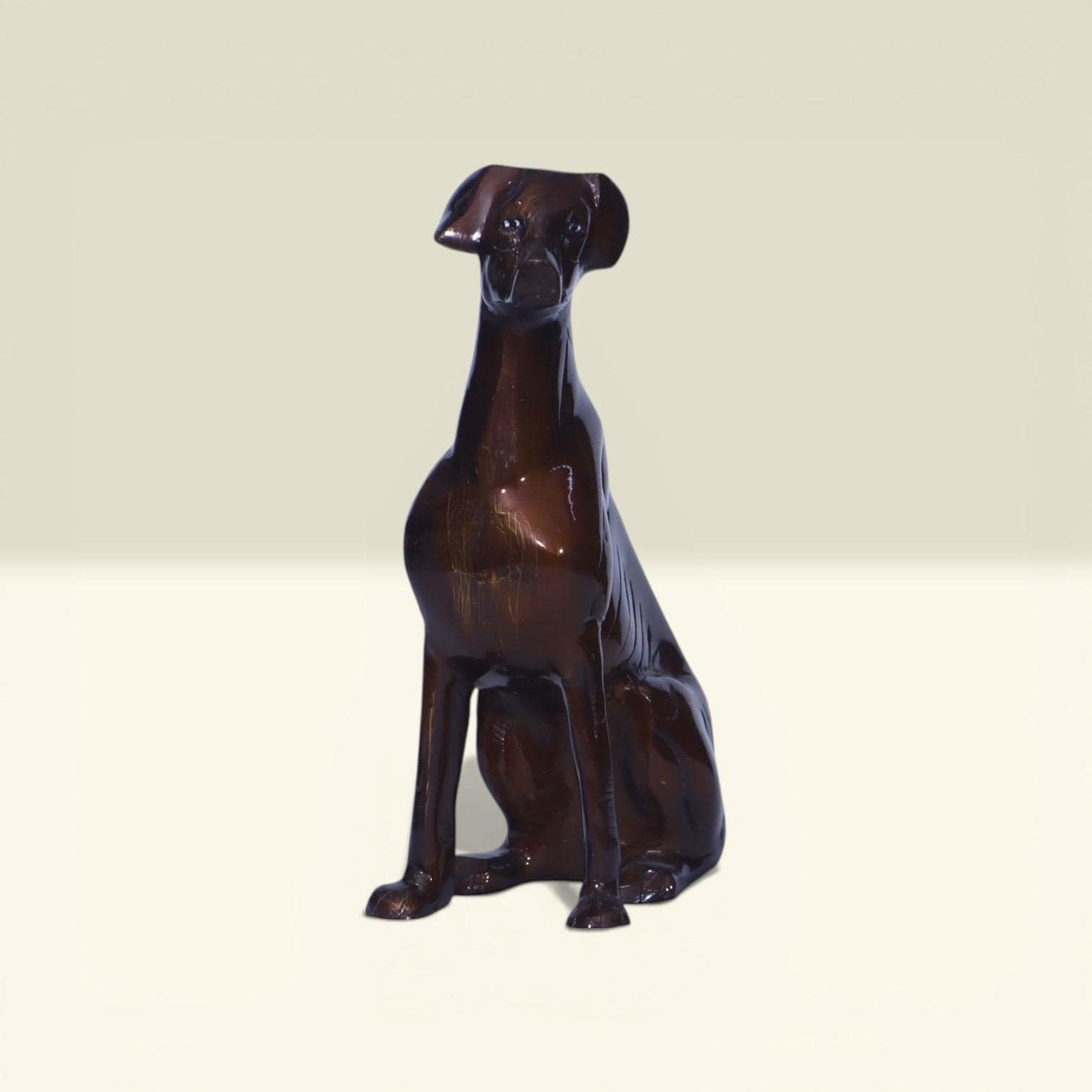 HANDMADE DOG STATUE, Animal Sculpture Vintage Art, Brass Figurine Heirloom Heavy Quality, Office Shelf Brutalist Decor, Pet Mermorial Gift .