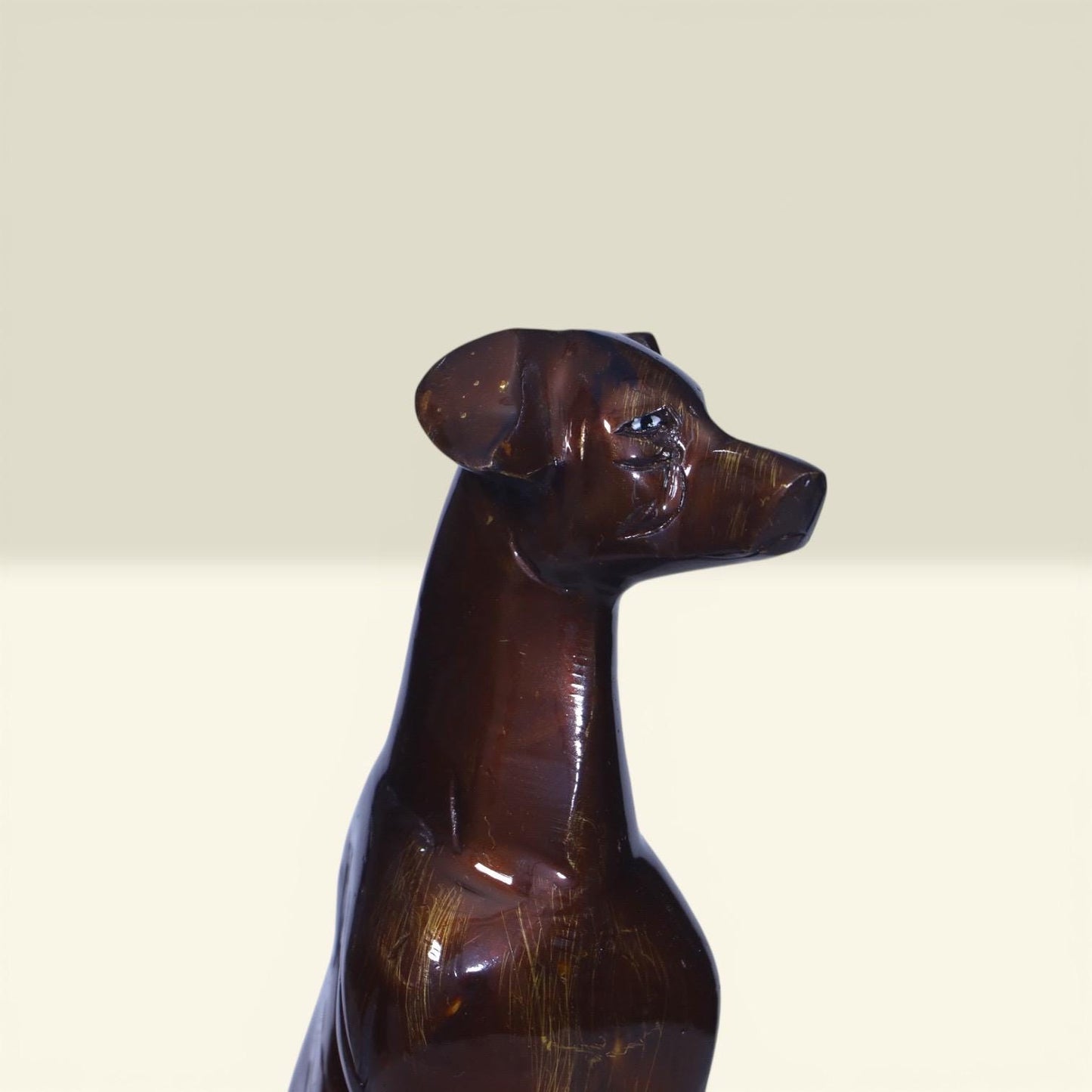 HANDMADE DOG STATUE, Animal Sculpture Vintage Art, Brass Figurine Heirloom Heavy Quality, Office Shelf Brutalist Decor, Pet Mermorial Gift .