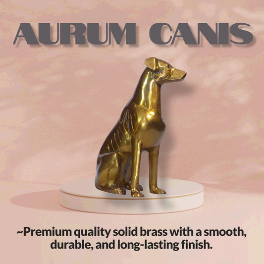 Handmade Golden Hound Elegance, Brass Canine Antique Dog sculpture, Rustic Luxury Interior Styling Figurine, Collectible Heritage Animalful.