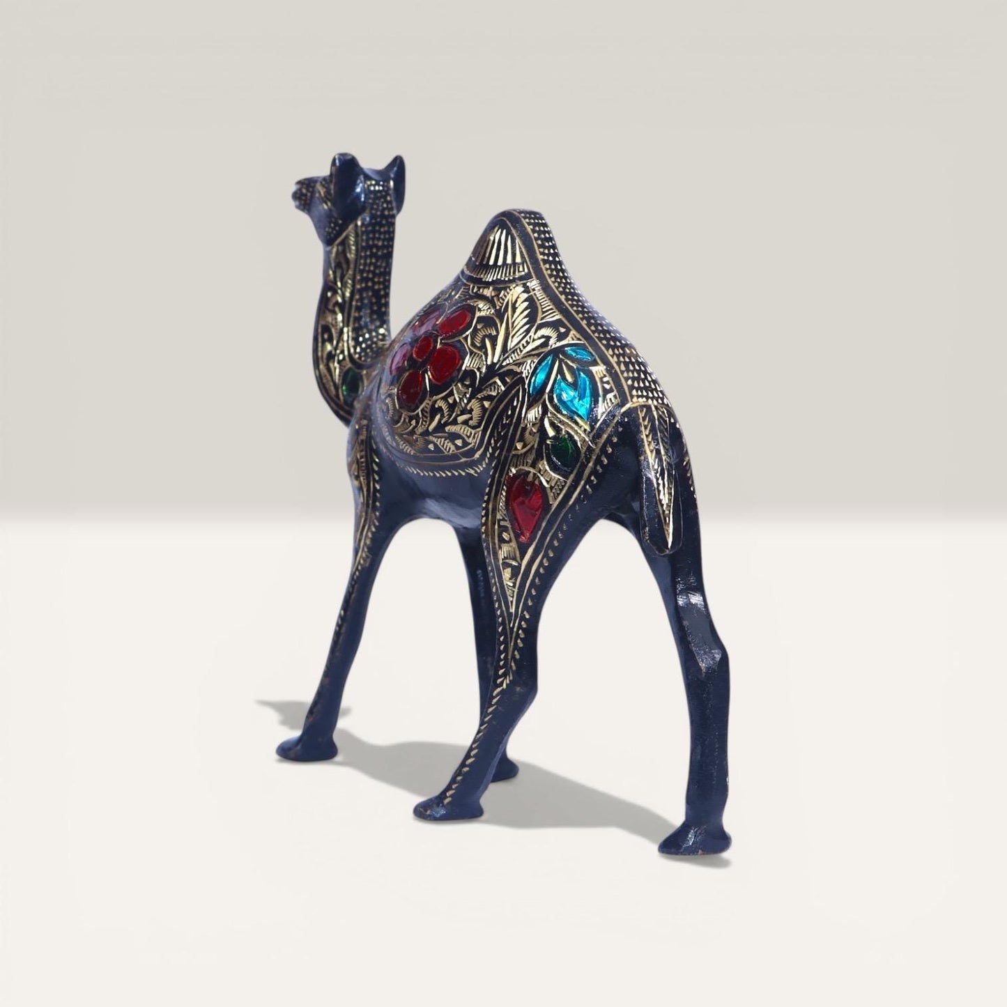 High-grade Brass Camel Sculpture, Handcrafted Heritage Artistry Luxury Decor, Royale Antique Tone Statue, Intricate Engravings Figurine.