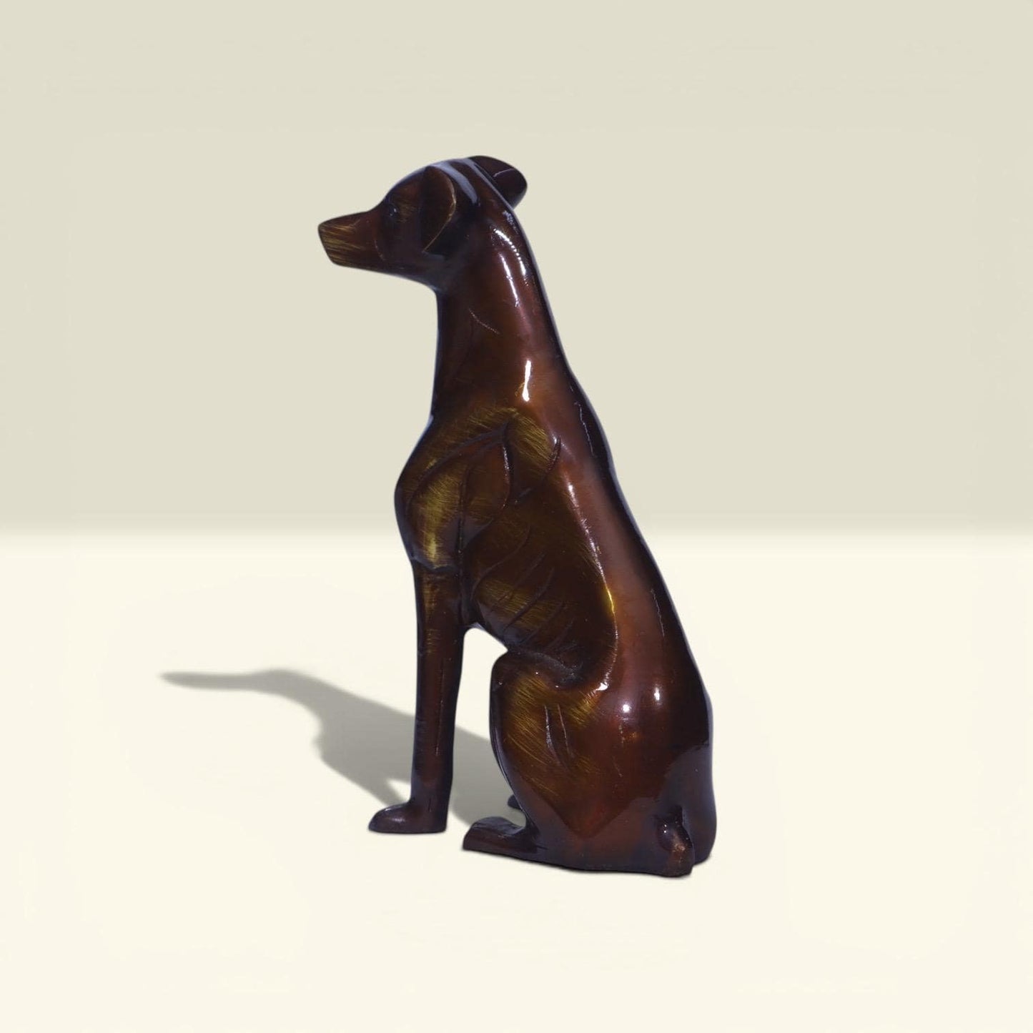 HANDMADE DOG STATUE, Animal Sculpture Vintage Art, Brass Figurine Heirloom Heavy Quality, Office Shelf Brutalist Decor, Pet Mermorial Gift .