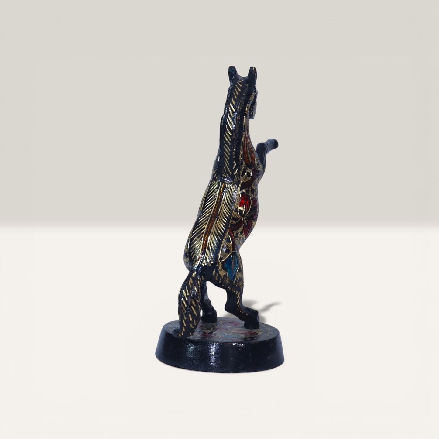 Handmade Brass Rearing Horse Statue, Collectible Vintage Antique Home Decor, Handcarved Traditional Metal Art, Luxury Symbol sculpture.