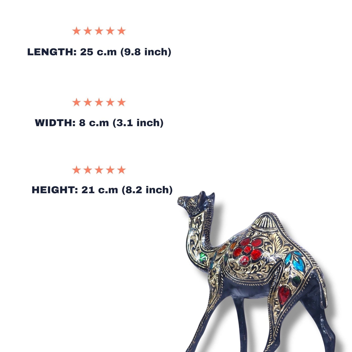 High-grade Brass Camel Sculpture, Handcrafted Heritage Artistry Luxury Decor, Royale Antique Tone Statue, Intricate Engravings Figurine.